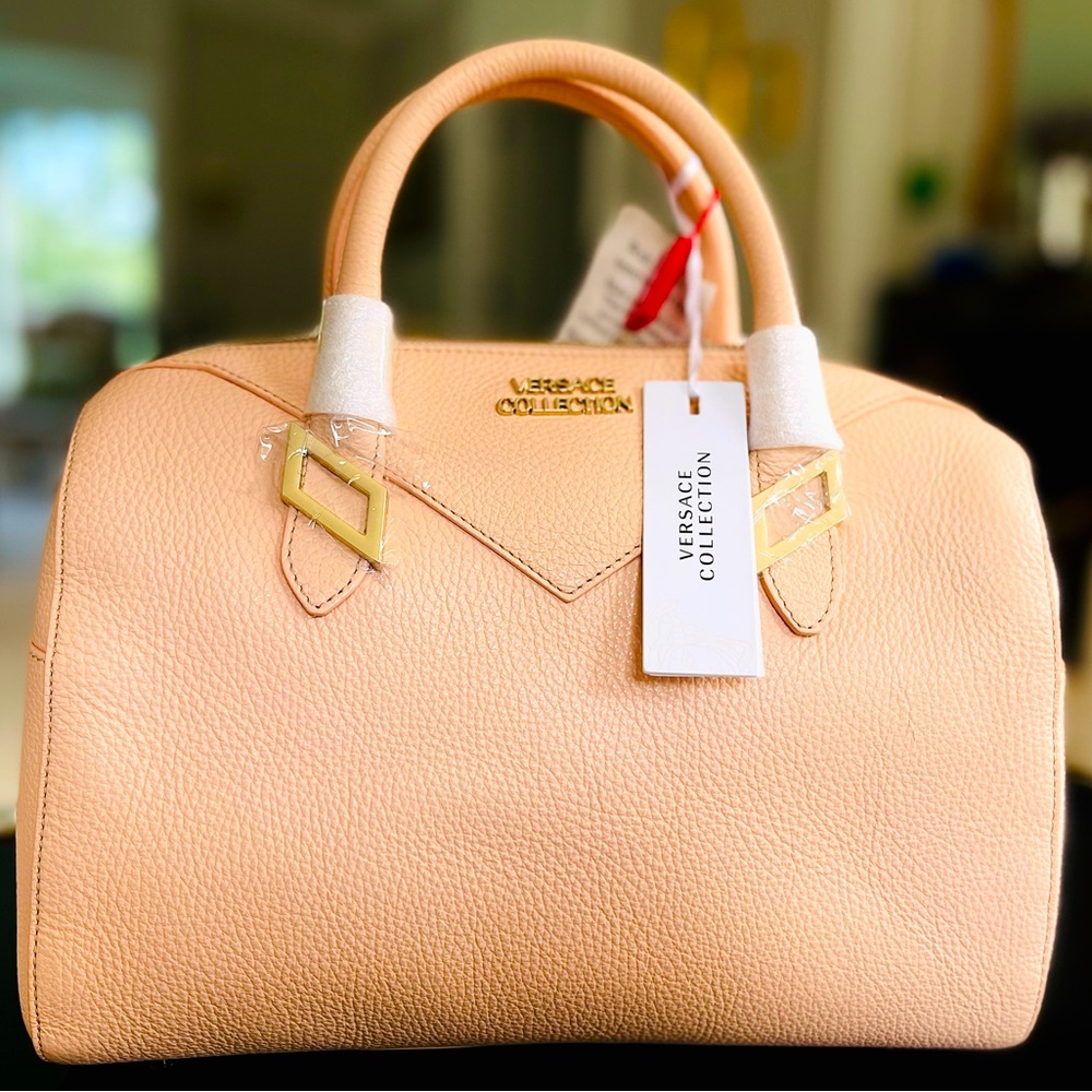 Versace convertible tote bag with crossbody option